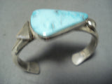 Native American One Of The Best Al Lee Turquoise Sterling Silver Bracelet-Nativo Arts
