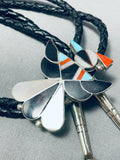 Marvelous Vintage Native American Zuni Turquoise Sterling Silver Thunderbird Bolo-Nativo Arts