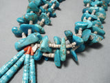 Magnificent Vintage Native American Navajo Royston & Old Kingman Turquoise Necklace-Nativo Arts