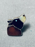 Native American The Coolest Vintage Navajo Brownbear Sterling Silver Tie Tack Old-Nativo Arts