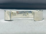 Superb Vintage Native American Navajo Signed 3 Kingman Turquoise Sterling Silver Bracelet-Nativo Arts