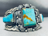 Irregular Shaped Turquoise Native American Navajo Sterling Silver Shell Bracelet-Nativo Arts