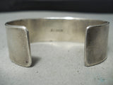 Rare Domed Sugulite Vintage Native American Navajo Sterling Silver Bracelet-Nativo Arts