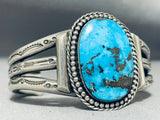 One Of The Best Female Artist Vintage Native American Navajo Turquoise Sterling Silver Bracelet-Nativo Arts