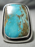 Magnificent Navajo Royston Turquoise Sterling Silver Ring Native American-Nativo Arts