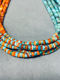 One Of The Most Unique Pueblo Turquoise Shell Sterling Silver Necklace-Nativo Arts