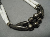 Vintage Navajo Necklace Sterling Silver Native American-Nativo Arts