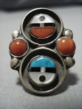 Magnificent Zme Vintage Zuni Native American Sterling Silver Ring-Nativo Arts