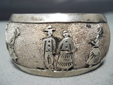 Astonishing Vintage Native American Navajo Sterling Silver Storyteller Bracelet-Nativo Arts