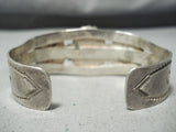 Early Vintage Native American Navajo High Grade Carico Lake Turquoise Sterling Silver Bracelet-Nativo Arts
