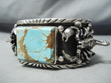 Phenomenal San Felipe Native American 8 Turquoise Sterling Silver Bracelet-Nativo Arts