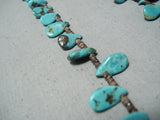 Native American Tears Of Joy Vintage Santo Domingo Turquoise Sterling Silver Necklace-Nativo Arts