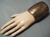 Fabulous Huge Navajo Native American Copper Hammered Cuff-Nativo Arts