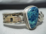 Nel Burbank Variscite Vintage Native American Navajo Sterling Silver Bracelet-Nativo Arts
