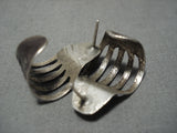 Striking Vintage Native American Navajo Antive American Sterling Silver Earrings-Nativo Arts