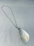 Magnificent Vintage Native American Hopi Bisbee Turquoise Sterling Silver Necklace-Nativo Arts