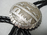 Detailed! Vintage Native American Navajo Sterling Silver Storyteller Bracelet Old-Nativo Arts