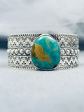 Jake Francosa San Felipe Green Tuquoise Sterling Silver Bracelet-Nativo Arts