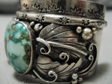 Important Vintage Native American Navajo Damale Turquoise Sterling Silver Bracelet Old Cuff-Nativo Arts