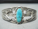 Marvelous Vintage Navajo Native American Turquoise Sterling Silver Bracelet-Nativo Arts