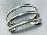 Triple Shank Vintage Native American Navajo Sterling Silver Bracelet Cuff-Nativo Arts