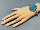 Freddy Platero Vintage Native American Navajo Turquoise Sterling Silver Bracelet-Nativo Arts