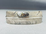 Important Rare Vintage Native American Navajo Ben Begaye White Buffalo Sterling Silver Bracelet-Nativo Arts