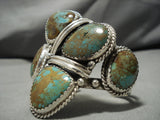 Museum Quality Vintage Native American Navajo Royston Turquoise Sterling Silver Bracelet Old-Nativo Arts