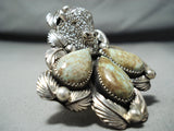 Jake Francosa San Felipe Turquoise Sterling Silver Buffalo Ring-Nativo Arts