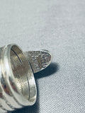 Authentic Vintage Native American Navajo Ben Begaye (d) Sterling Silver Onyx Ring-Nativo Arts