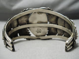 Museum Vivid Spiderweb Turquoise Native American Sterling Silver Bracelet-Nativo Arts