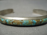 Thicker Vintage Native American Navajo Royston Turquoise Sterling Silver Bracelet Old-Nativo Arts