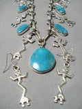 Fascinating Vintage Native American Navajo Royston Turquoise Sterling Silver Necklace-Nativo Arts