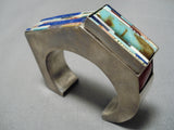 Native American Important Vintage Santo Domingo Turquoise Inlay Sterling Silver Bracelet-Nativo Arts