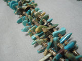 Important Native American Navajo Roe Yazzie Royston Turquoise Sterling Silver Necklace-Nativo Arts