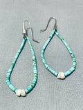 Superb Vintage Native American Navajo Royston Turquoise Shell Naja Earrings-Nativo Arts