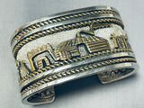 Nelson Native American Navajo Sterling Silver & Gold Storyteller Bracelet-Nativo Arts