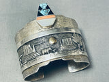 The Best Vintage Native American Navajo Inlay Turquoise Arviso Bracelet Cuff-Nativo Arts