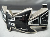 Native American Very Important Vintage Yaqui Danny Romero Opal Sterling Silver Inlay Bracelet-Nativo Arts