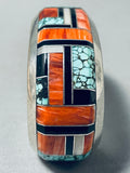 Rich Begay Vintage Native American Navajo Spiderweb Turquoise Sterling Silver Bracelet-Nativo Arts