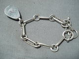 Important Ben Begaye (d) Vintage Native American Navajo Sterling Silver Link Charm Bracelet-Nativo Arts