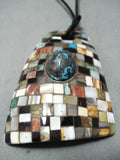Important Godber Turquoise Zuni Inlay Native American Necklace-Nativo Arts
