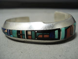 Very Important Vintage Native American Navajo Jim Harrison Turquoise Sterling Silver Bracelet-Nativo Arts