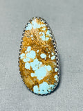 Mesmerizing San Felipe Signed 8 Turquoise Huge Sterling Silver Ring-Nativo Arts