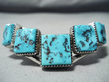 Fascinating Native American Navajo Sleeping Beauty Turquoise Sterling Silver Bracelet-Nativo Arts