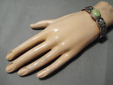 Important Vintage Native American Navajo Gaspeite Cadman Sterling Silver Bird Bracelet-Nativo Arts