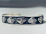 Tony Honanie Expert Vintage Native American Hopi Sterling Silver Bracelet Cuff-Nativo Arts