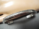Very Important Wes Willie Vintage Native American Navajo Authentic Sterling Silver Bracelet-Nativo Arts