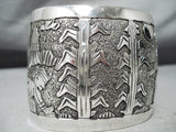 Picturesque Navajo Sterling Silver Storyteller Bracelet Native American-Nativo Arts