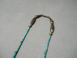 Native American Incredible Vintage Santo Domingo Turquoise Sterling Silver Necklace Old-Nativo Arts
